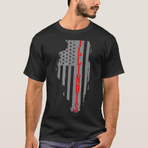 Camiseta Patriótico do Orgulho de Mapa do Estado de Bandeir