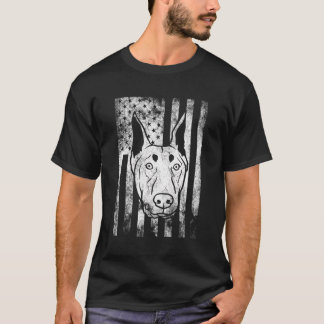 Camiseta Patriótico Doberman Americano Americano 4º De Jul