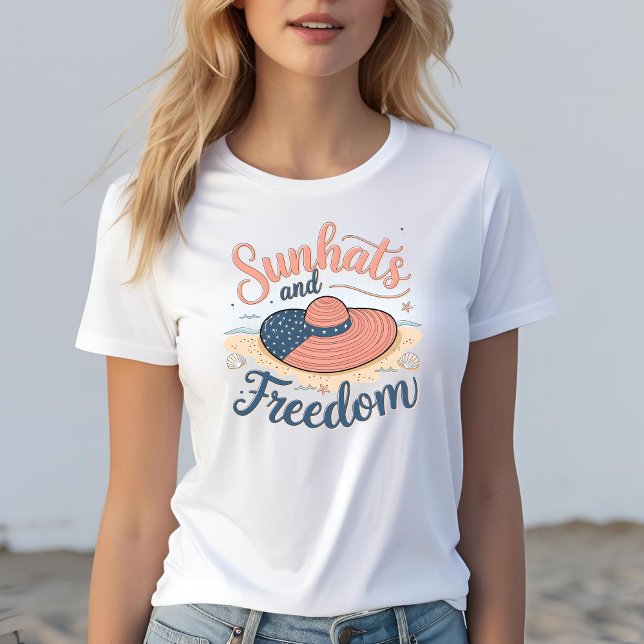 Camiseta Patriótico dos Sunhats e Liberdade (Criador carregado)
