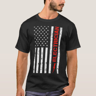 Camiseta Patriótico Eletrônico Americano Flag Funny Line