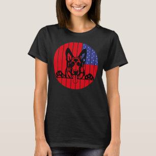 Camiseta Patriótico Engraçado do german shepherd Americano 