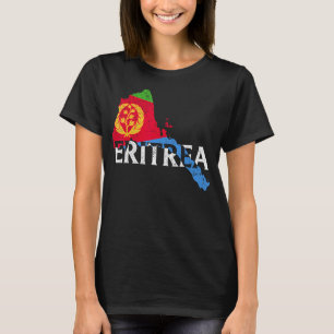 Camiseta Patriótico Eritreia - Mapa de Sinalizador Ortoso E
