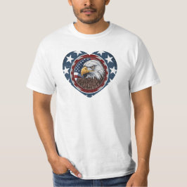 Camiseta Patriótico EUA Bald Eagle