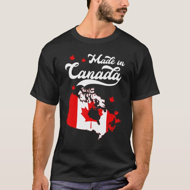 Camiseta Patriótico Feito No Canadá Maple Leaf 1rua De Julh (Frente)