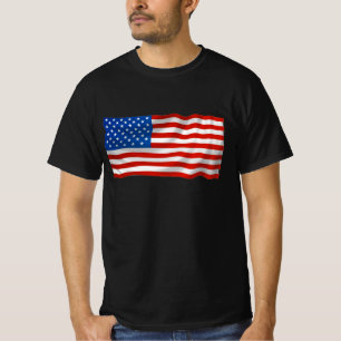 Camiseta Patriótico FJB American Flag Letters Engraçado