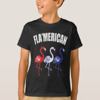 Patriótico Flamingo Vermelho Branco Azul 4 de julh