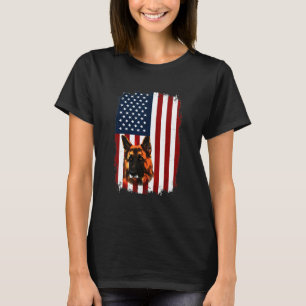Camiseta Patriótico german shepherd Flag Usa