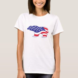 Camiseta Patriótico-Grizzly