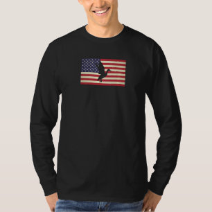 Camiseta Patriótico Grunge Afastou o Pato de Bandeira Ameri