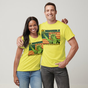Camiseta Patriótico-Indivisivel-Liberdade e Justiça para To