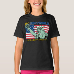 Camiseta Patriótico-Indivisivel-Liberdade e Justiça para To