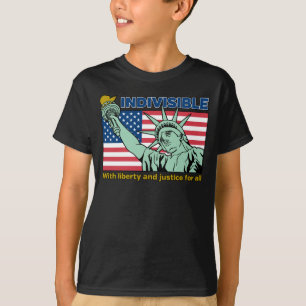 Camiseta Patriótico-Indivisivel-Liberdade e Justiça para To