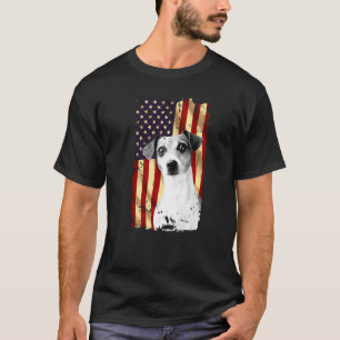 Camiseta Patriótico Jack Russell Terrier Usa Bandeira 4 de