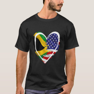 Camiseta Patriótico jamaicano americano Love I Usa Jamaica
