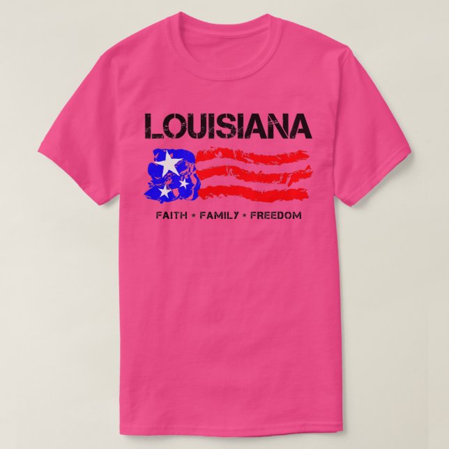 Camiseta Patriótico Louisiana 1 (Frente do Design)