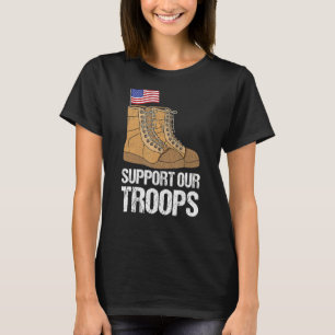 Camiseta Patriótico militar apoia nossas tropas