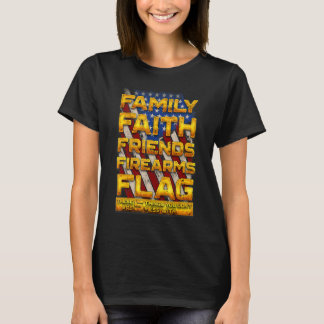 Camiseta Patriótico Não Mete com Fé Familiar Amigos Fé Fir