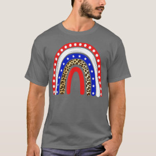 Camiseta Patriótico Rainbow American Flag 4 de julho Crianç