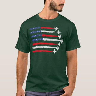 Camiseta Patriótico Red White Blue USA Flag Fighter 4º