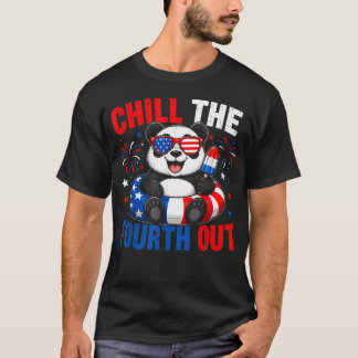 Camiseta Patriótico Relax O Quarto Fora Panda Divertido 4 D