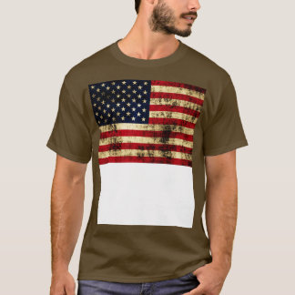 Camiseta Patriótico Russo Americano Flag USA