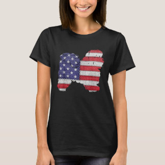 Camiseta Patriótico Shih Tzu Love American Flag