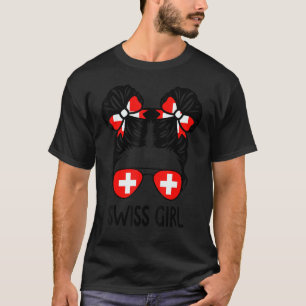 Camiseta Patriótico Suiça de Cabelo Mensal da Suiça