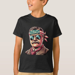 Camiseta Patriótico Theodore Roosevelt 4 De Julho Usa Ameri