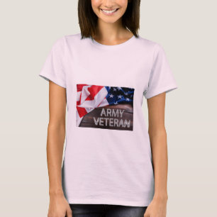 Camiseta Patriótico "Veterano do Exército"