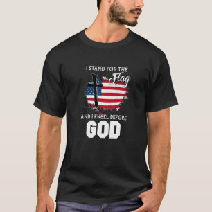 Camiseta Patriótico Veterano Stand 4 American Flag & God Me