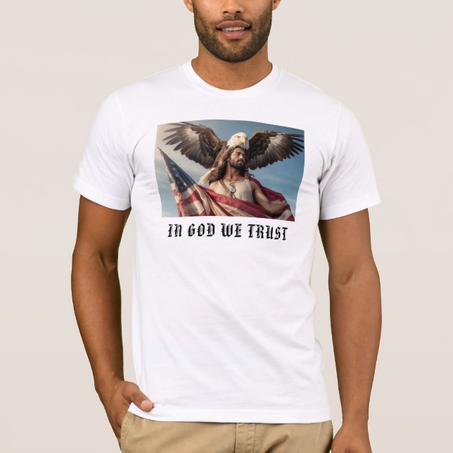 Camiseta *~* PatrioticShirt American Flag AP27 Eagle Men (Frente)