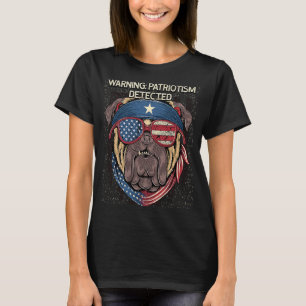 Camiseta Patriotismo Adverso Detectado Independência Americ