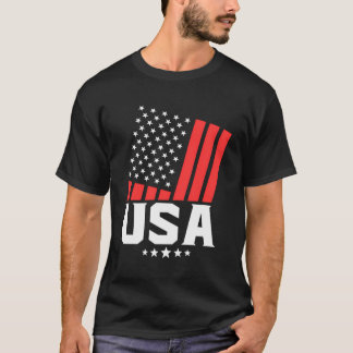 Camiseta Patriotismo Americano de Bandeira na moda American