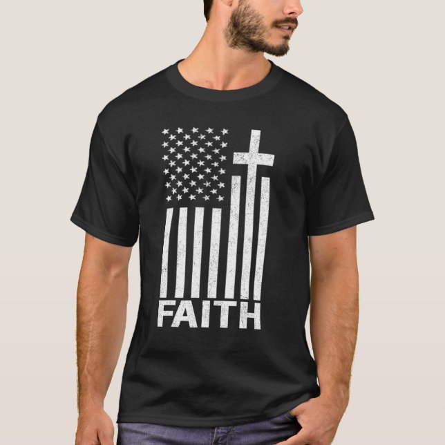 Camiseta Patriotismo Americano e Faith Christi (Frente)