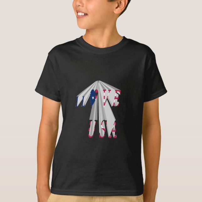 Camiseta Patriotismo Crescente: Eu Amo Arte Perspectiva dos (Frente)