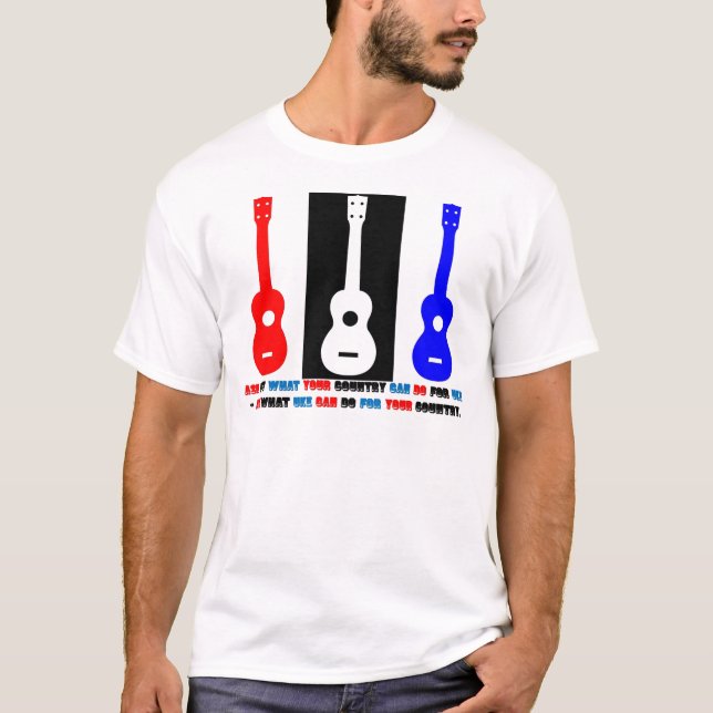Camiseta Patriotismo do Ukulele (Frente)