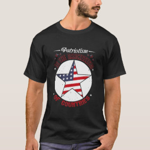 Camiseta Patriotismo é o narcisismo dos países