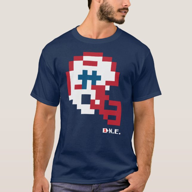 Camiseta Patriots Throwback Tecmo Bowl Helmet T-Shirt (Frente)