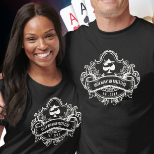 Camiseta Patrocinador do nome do Torneio da Liga do Poker n
