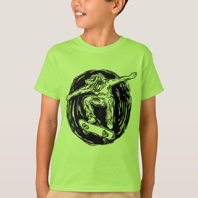 Camiseta Patrocinador lendário Fazendo skate de Médio-Ar (Frente)