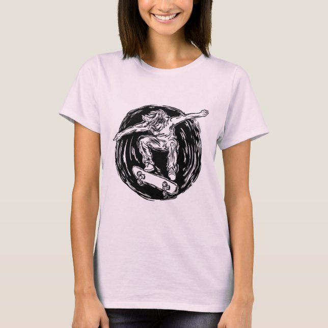 Camiseta Patrocinador lendário Fazendo skate de Médio-Ar (Frente)