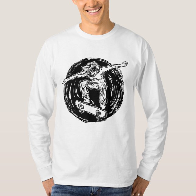 Camiseta Patrocinador lendário Fazendo skate de Médio-Ar (Frente)