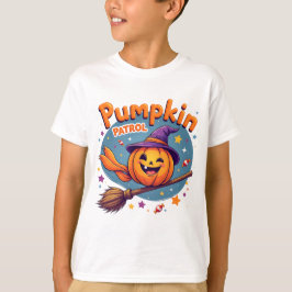 Camiseta Patrulha da Abóbora Voadora de Halloween