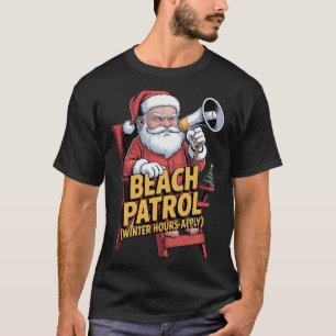 Camiseta Patrulha da Praia de Papai Noel