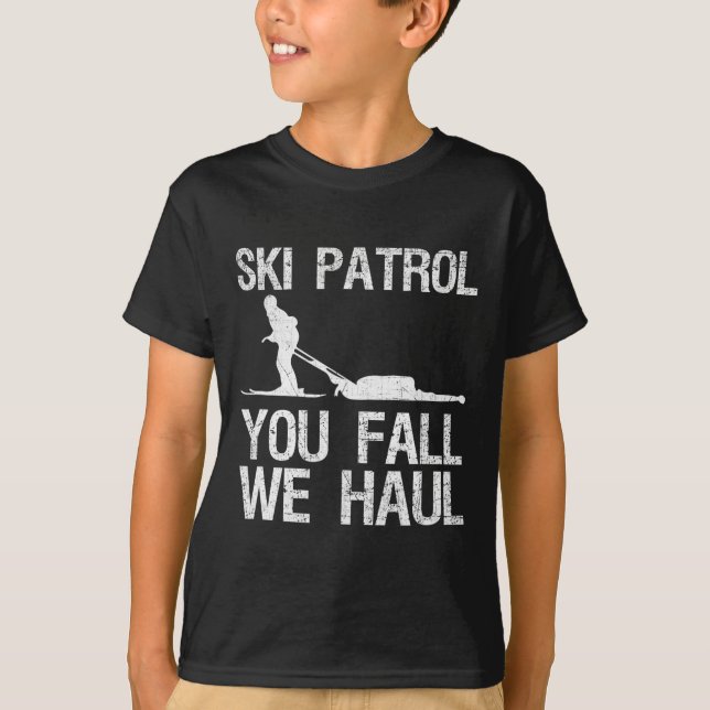 Camiseta Patrulha de Esqui Você Cai Nós Apanhamos O Inverno (Frente)