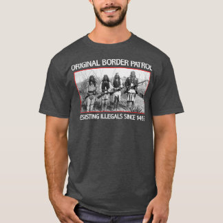 Camiseta Patrulha de Fronteira Original Nativa Americana