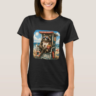 Camiseta Patrulha de Guaxinim Batata Frita Praia Humor Anti