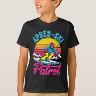 Camiseta Patrulha de Pós-Eski Esqui Retrô Montanhas