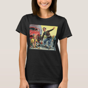 Camiseta Patrulha de Segurança Antiga Ajudando Menina