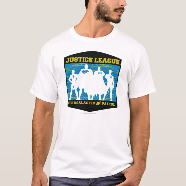 Camiseta Patrulha Intergaláctica da Liga da Justiça (Frente)